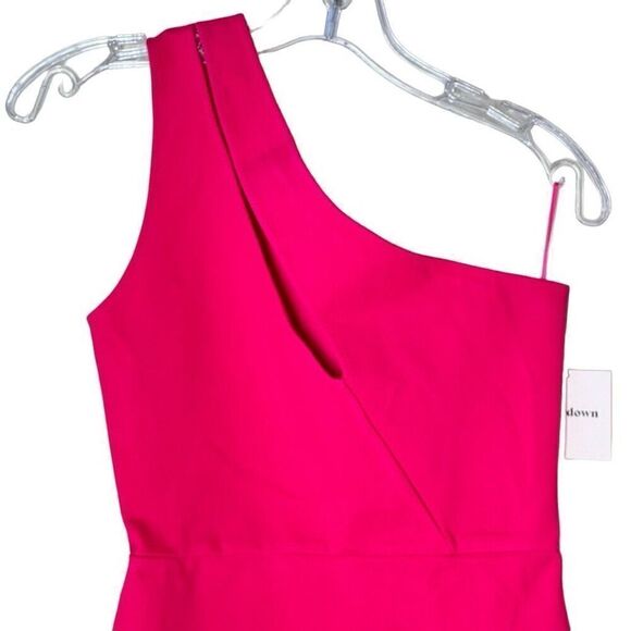 Superdown Nava Asymmetrical Mini Dress in Hot Pink One Shoulder NWT S - Picture 9 of 11